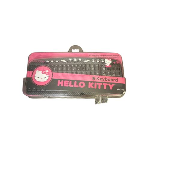 Sakar USB Hello Kitty Pink/Black keyboard New in pkg missing owner manual - Picture 1 of 4